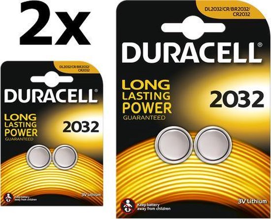Onschuldig protest Binnen 4 Stuks (2 Blisters a 2st) - Duracell CR2032 3V lithium knoopcel batterij |  bol.com