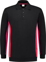 Tricorp 302003 Polosweater Bicolor - Zwart/Rood - 4XL