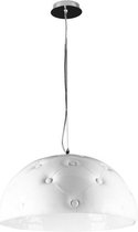 Hanglamp Chesterfield Ø55cm - wit / wit - 3x60w E27