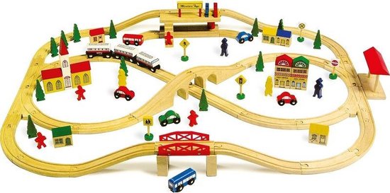 Houten speelgoed trein groot | bol.com