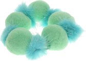 Pompom en fluffy armband met bont