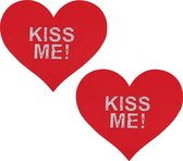 Pinch - Nipple Sticker Kiss me - Tepel plakker - Rood Hart - Tepelstickers