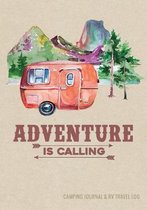 Camping Journal & RV Travel Logbook, Red Vintage Camper Adventure