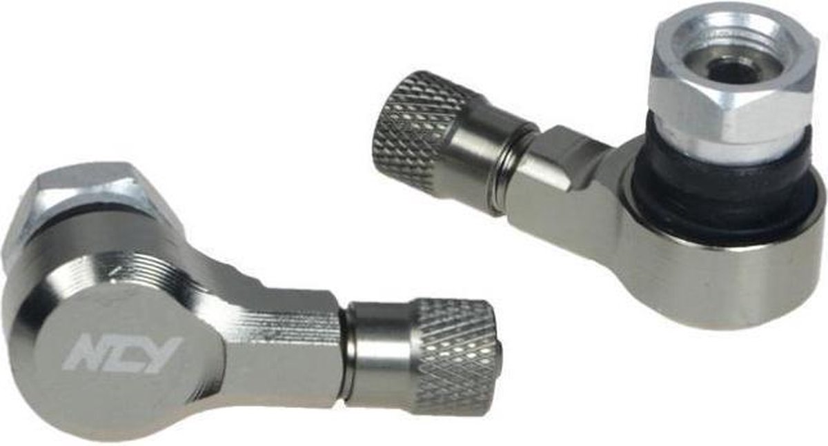Aluminium haakse ventielen 11,3 mm titanium (set van 2 stuks) voor motor,  scooter,... | bol.com