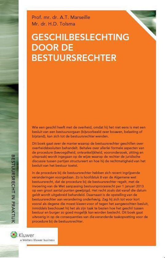 Geschilbeslechting door de bestuursrechter - cover