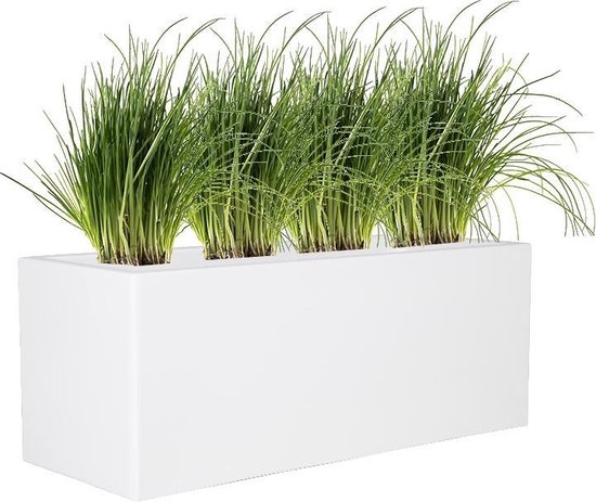 Acht grip entiteit Green-lab Polyester plantenbak 100 x 40 x 40 cm | Hoogglans zuiver wit |  voorraad | bol.com