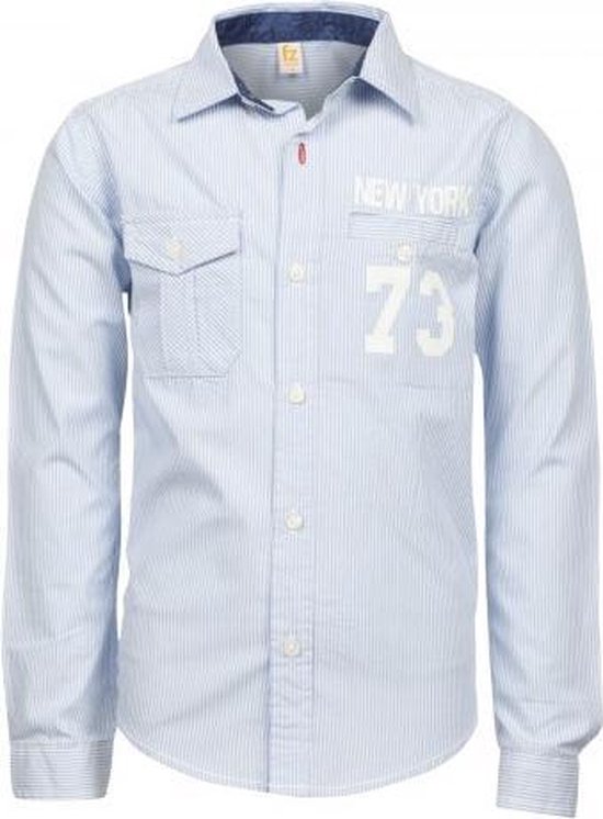 Prooi Roest projector jongens overhemd - jongens blouse - blauw wit gestreept - maat 110 - lange  mouw | bol.com