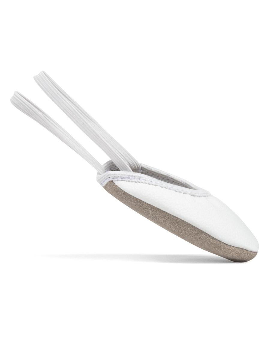 Rumpf 1033 Gymnastiek halve zooltjes, Gym caps, leer, suède zool - wit - maat 37, 38, 39