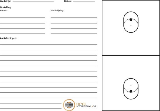 Papier coach Pro-korfbal.nl - format A4