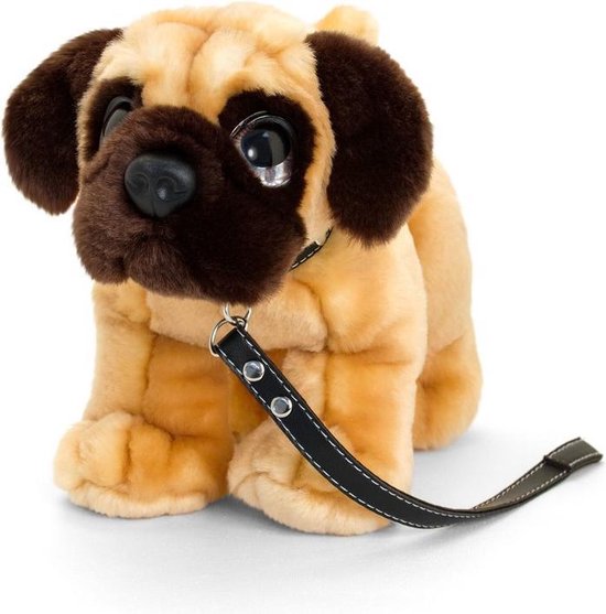 hoofdstad rijk Trillen Keel Toys pluche Mopshondje aan riem bruin honden knuffel 30 cm - Honden  knuffeldieren... | bol.com