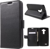 Litchi Cover wallet case hoesje LG G4S zwart