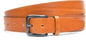 Timbelt 3,5cm cognac riem 629 - Maat 85 - Totale lengte riem 100 cm