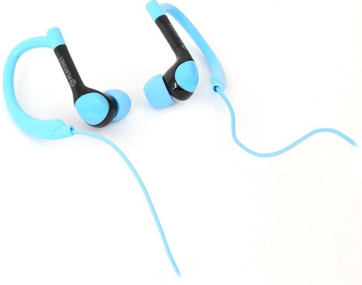 Platinet PM1072BL In ear Sport oordopjes - Met microfoon - Blauw