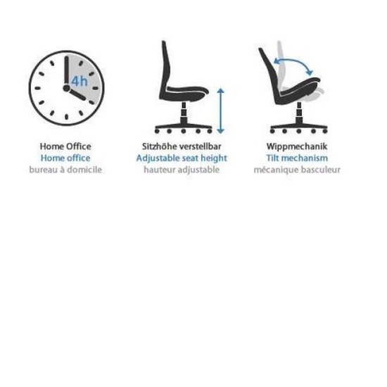 hjh office de sol pour chaise de bureau - Klein No 11 - Broche 11 mm - Set de 5 - Zwart