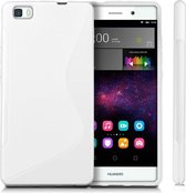 Comutter silicone hoesje Huawei Ascend P8 wit