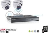 Hikvision Turbo HD complete cameraset 2x dome