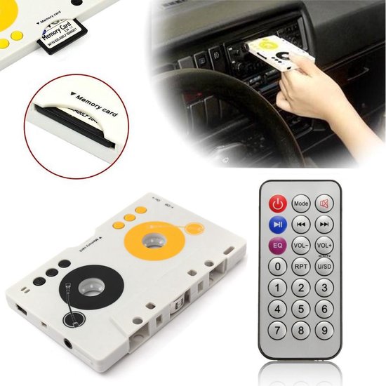 Premium Plug & Play Auto MP3 Casette Adapter - Met USB Card Reader | bol.com