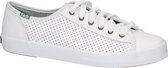 Kickstart Retro Perf Leather White/Green Dames Veterschoenen - Wit - maat 37