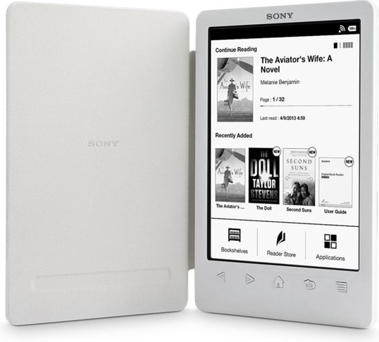 Sony PRS-T3 - eBook reader - 2 GB - 6" monochrome E Ink ( 1024 x 758 ) - touchscreen - microSD slot - Wi-Fi - white