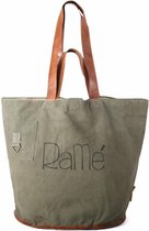 Mycha Ibiza - tas - Talamanca Ramé 1003 - strandtas - shopper - clutch - lederen hengsels