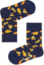 Happy Socks KIDS sokken Banana donkerblauw geel Unisex - 7-9 jaar maat 31-34