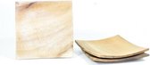 houten gebaksbord - set van 3 - 15 x 15 cm - fairtrade van Kinta