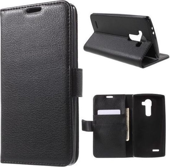 Waarnemen weduwnaar hier Litchi Cover wallet case hoesje LG Leon H320 Y50 zwart | bol.com