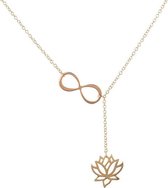 24/7 Jewelry Collection Infinity Lotusbloem Ketting - Lotus Bloem - Goudkleurig