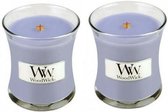 Woodwick Hourglass Mini Geurkaarsen - Lavender Spa - 2 Stuks