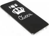 Zilver Queen hoesje Geschikt voor Samsung Galaxy S8