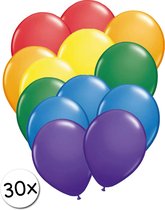 Ballonnen Regenboog 30 stuks 27 cm