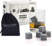 Whiskey Stenen Ijsblokjes 9 Stuks met Opbergzakje – Natural Whiskey Stones Pouch Set