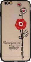 Rood Love Forever back case Hoesje voor Apple iPhone 6 / 6s Plus