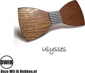 DWIH - houten Vlinderdas - Vlinderstrik van hout - Ulysses