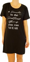 Gino Santi Bigshirt, Slaap t-shirt met print A Smile is the Prettiest Thing you can Wear.