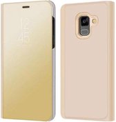 Clear View Stand Cover voor de Samsung Galaxy A8 Plus (2018) – Goud