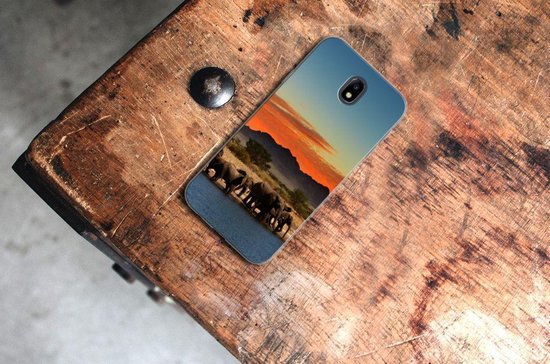 Coque Téléphone pour Samsung Galaxy J7 2017 | J7 Pro Protection Housse Éléphants