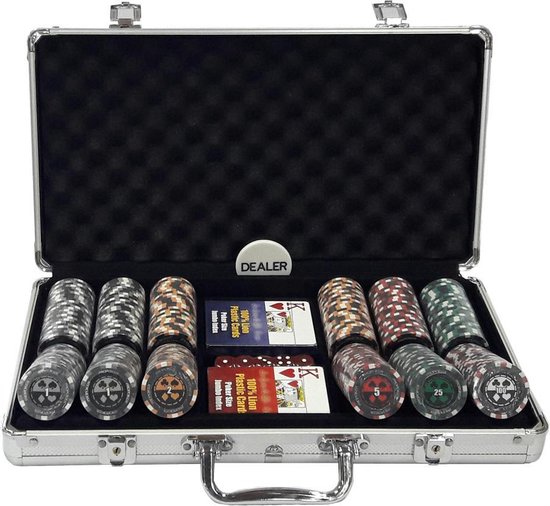Poker set aluminium koffer 300 chips Pro Poker