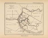 Historische kaart, plattegrond van gemeente Heerjansdam in Zuid Holland uit 1867 door Kuyper van Kaartcadeau.com