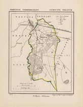 Historische kaart, plattegrond van gemeente Stratum in Noord Brabant uit 1867