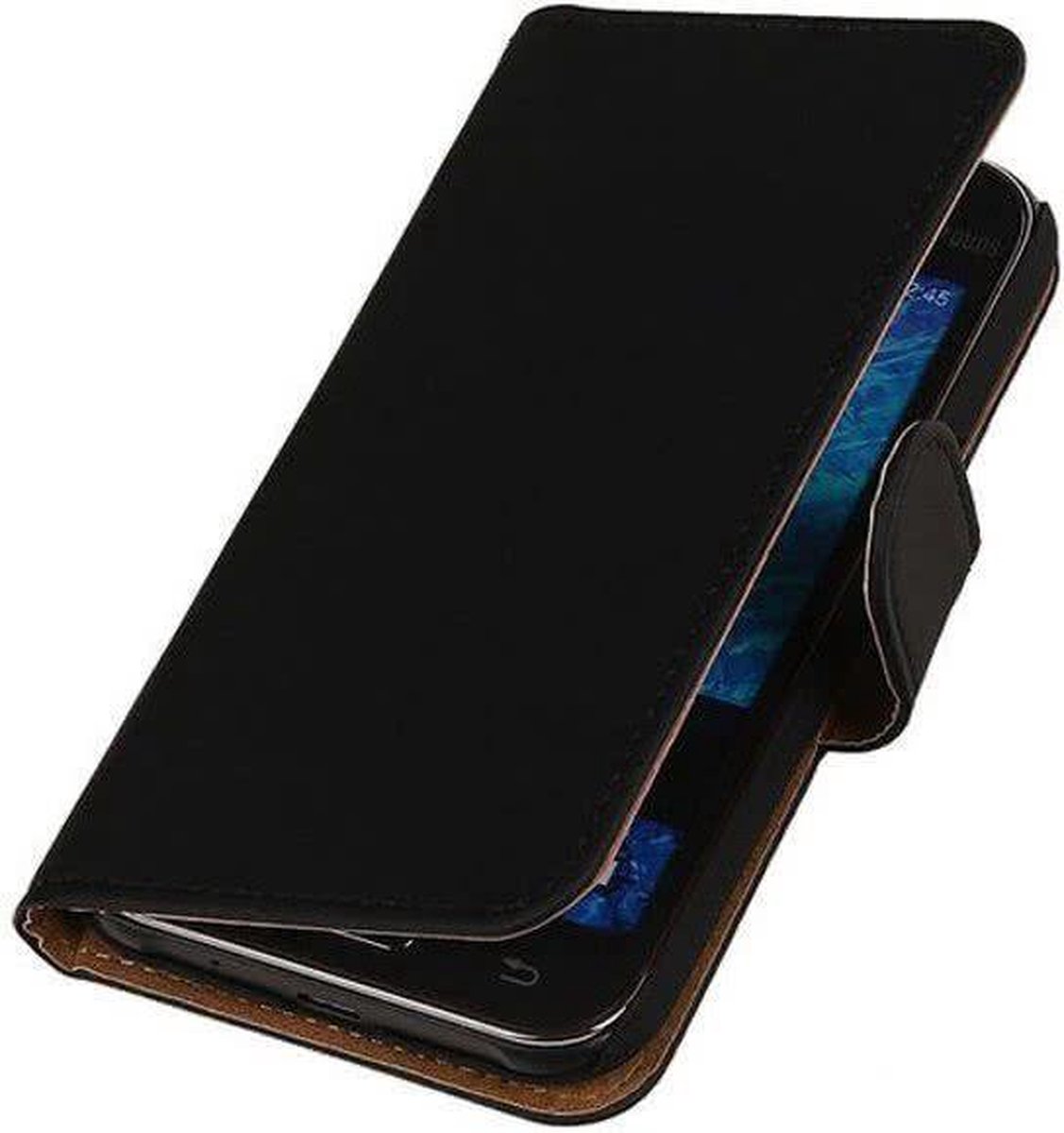 Zwart bookstyle Samsung Galaxy J3 (2016) wallet case Telefoonhoesje