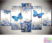 Diamond Painting "JobaStores®" Blauwe Vlinders - volledig - 75x40cm