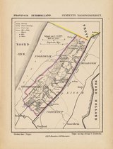 Historische kaart, plattegrond van gemeente Noordwijkerhout in Zuid Holland uit 1867 door Kuyper van Kaartcadeau.com