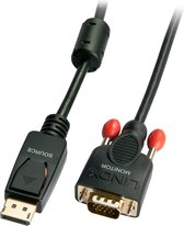 Lindy - Displaykabel - DisplayPort (M) naar HD-15 (VGA) (M) - 2 m - passief, duimschroeven - zwart