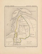 Historische kaart, plattegrond van gemeente Ossenisse in Zeeland uit 1867 door Kuyper van Kaartcadeau.com