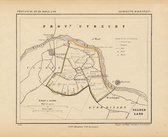 Historische kaart, plattegrond van gemeente Hagestein in Zuid Holland uit 1867 door Kuyper van Kaartcadeau.com