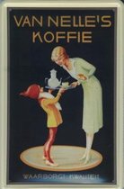 Van Nelle's Koffie reclame - Waarborg Kwaliteit - Metalen reclamebord - 10x15 cm