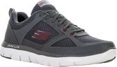 Skechers Flex Advantage 2.0 - Lindman Sneaker Heren Sneakers - Maat 45 - Mannen - grijs/rood/wit