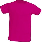 JHK Kinder t-shirt in fuchsia maat 3-4 jaar (104) - set van 5 stuks