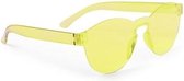 Gele verkleed zonnebril voor volwassenen - Feest/party bril geel